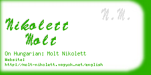 nikolett molt business card